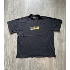 Vintage Franz Kafka Art Praha Handmade Eyes T-Shirt Adult Large Black